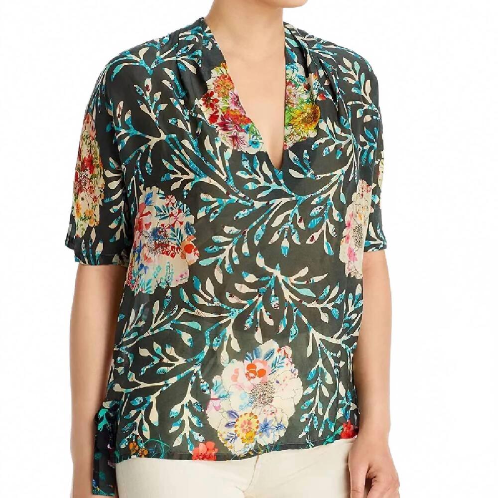 NEW JOHNNY WAS kashim ravenne top in black